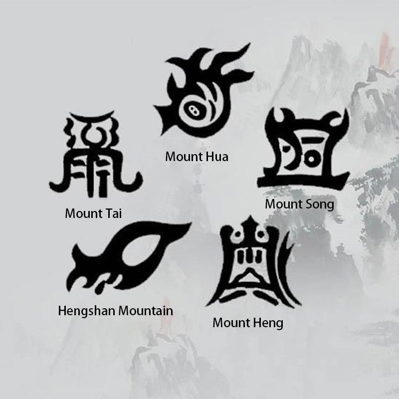 Liuli Taoism Five Mountains Yin Yang Pendant