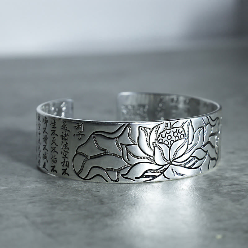 Tibetan Lotus White Copper Bracelet
