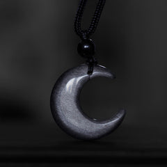 Silver Sheen Obsidian Yin Yang Pendant - White bg water fire design, couple necklace
