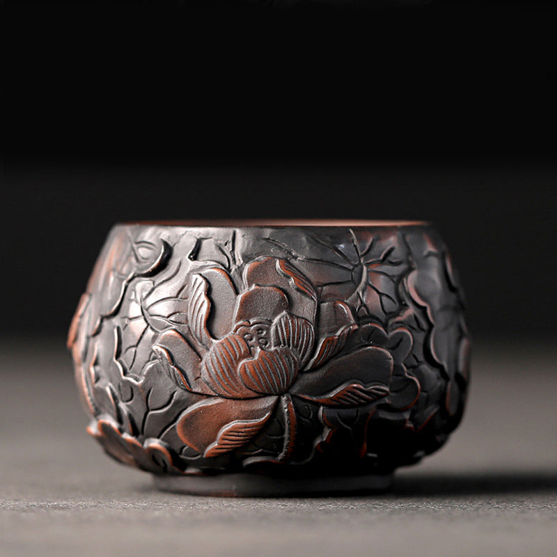 Dragon Bamboo Ceramic Tea Cup Bowl | Harmony & Nature