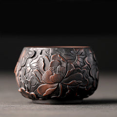 Dragon Bamboo Ceramic Tea Cup Bowl | Harmony & Nature