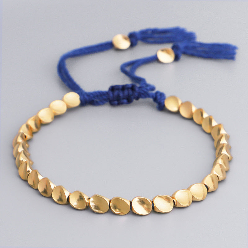 Tibetan Copper Beads Healing Rope Bracelet, image 9, healing bracelet