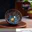 Lotus Peacock Dragon Phoenix Koi Fish Ceramic Teacup – back view showing continuation of painted motifs, art cup