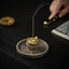 Treasure Bowl Bagua Incense Burner – Pixiu guardian on bagua base with rising smoke, ceramic incense holder