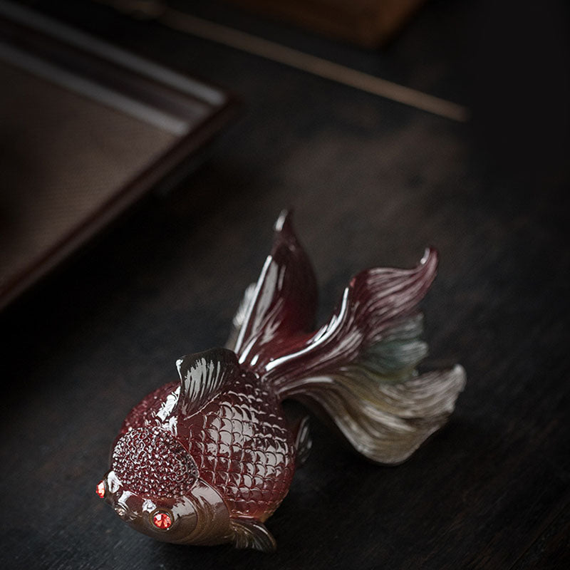 Koi Fish Resin Tea Pet – Beside gongfu tea set, traditional Chinese tea culture