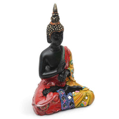 Jade Buddha Lotus Pendant - Back view of pendant with chain loop, handmade jade craft