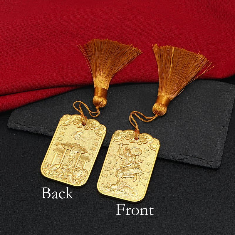 Feng Shui Koi Pagoda Decor - pen inserted in pagoda holder slot, functional decor
