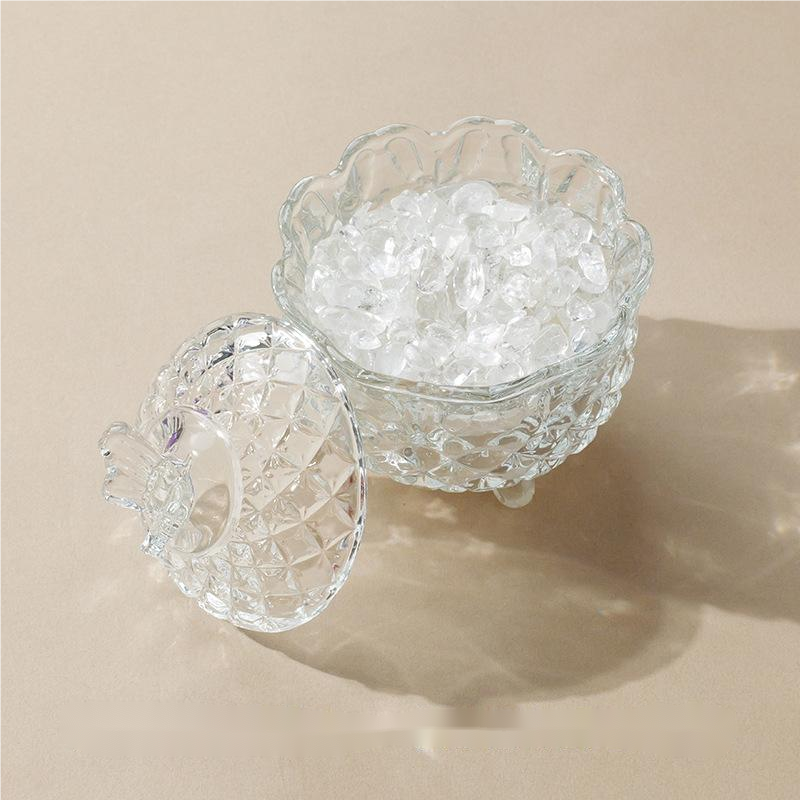 Crystal Energy Purification Demagnetization Bowl – White Bowl / White Crystal, image 1