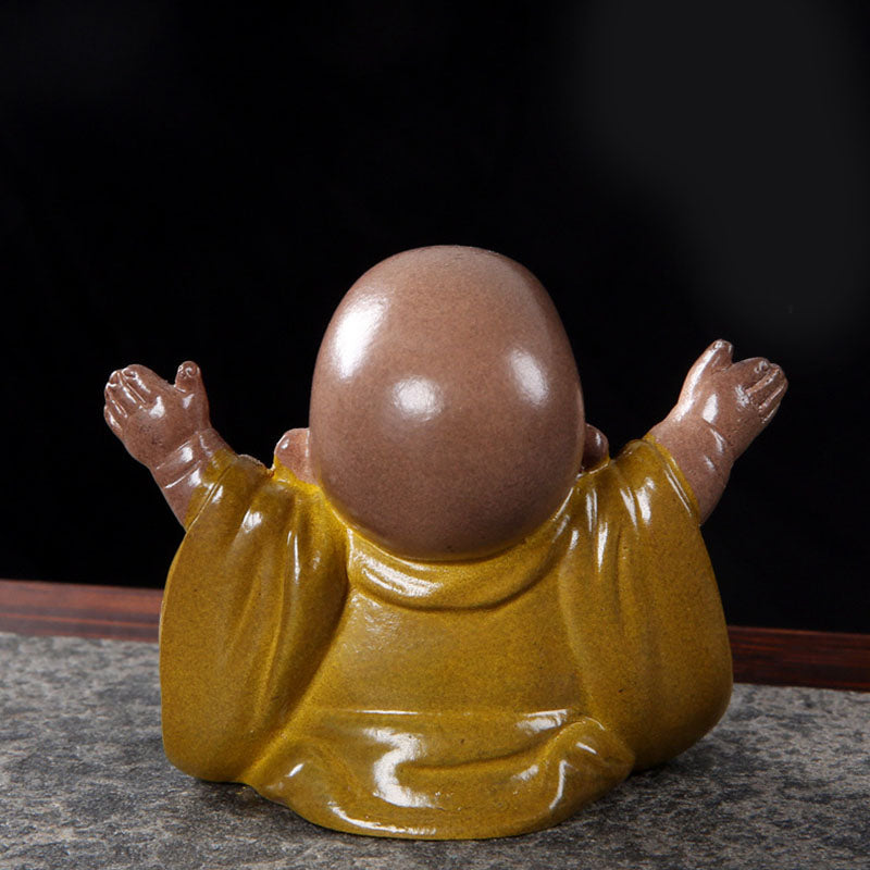 Color Changing Laughing Buddha Tea Pet – Joyful rotund Buddha shape, prosperity tea ritual figurine