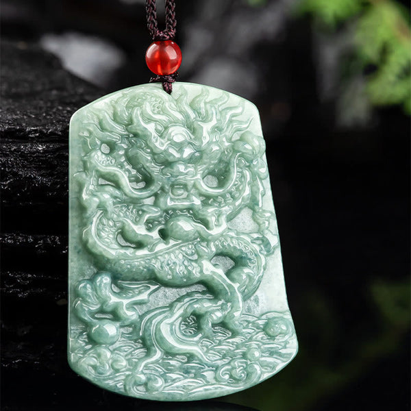 Natural Jade Chinese Zodiac Dragon Pendant