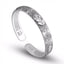 Tibetan PiXiu Heart Sutra Coin White Copper Wealth Bracelet – silver cuff with PiXiu coins white bg, feng shui luck
