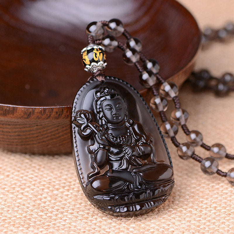 Chinese Zodiac Obsidian Protection Necklace Unisex Spiritual – rabbit obsidian charm, gentle fortune amulet