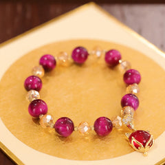 Red Tiger Eye PiXiu Fox Protection Self Confidence Bracelet, image 4, healing bracelet