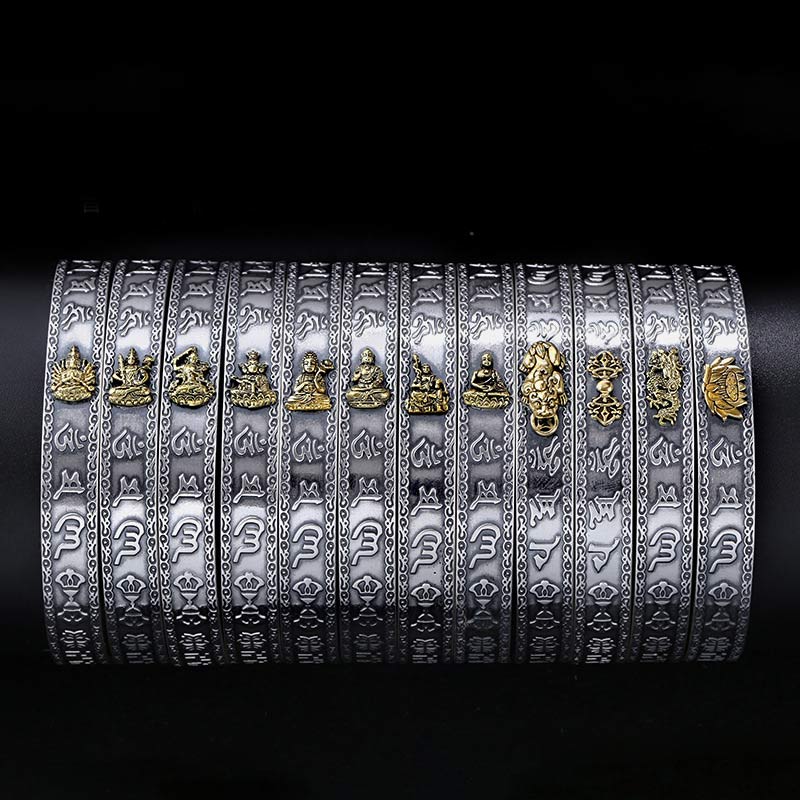 Chinese Zodiac Natal Buddha Protection Bracelet – Unisex bead sizing, men women guardian bracelet