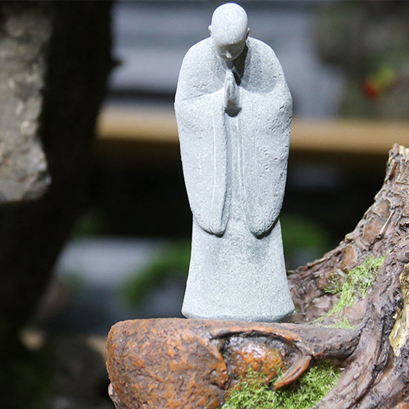 Meditation Buddha Monk Serenity Home Decoration – Peaceful contemplation figure with soft lines, zen meditation decor