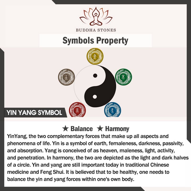 Dragon Jade Yin Yang Necklace – Polished green jade stones with prosperity abundance luck benefits info card, weathered wood background, product promo shot