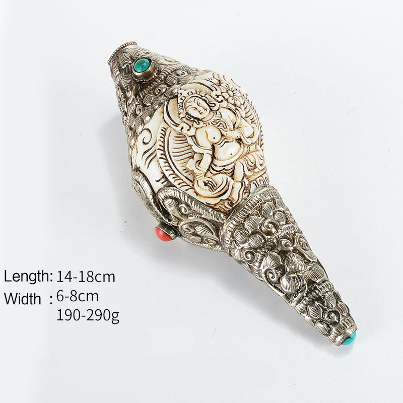 Engraved Shankha Positive Conch – with positive affirmation card, mindfulness gift combination idea