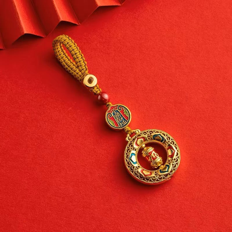 Golden Sand Fortune Charm Keychain, image 9, lucky charm