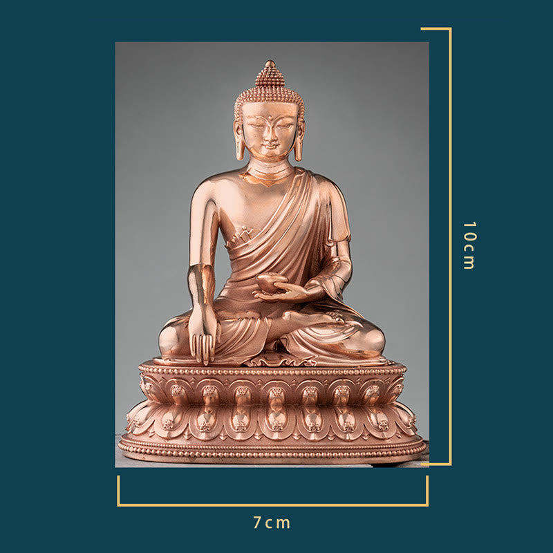 Shakyamuni Copper Statue – in gift box with satin lining and protection foam, secure statue packaging