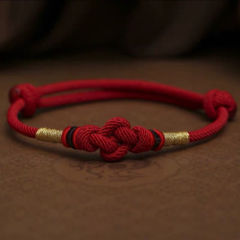 Red String Jade Fortune Knot Braided Couple Bracelet, image 15, healing bracelet