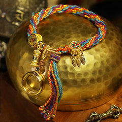Om Mani Padme Hum Dreamcatcher Reincarnation Bracelet, image 4, healing bracelet
