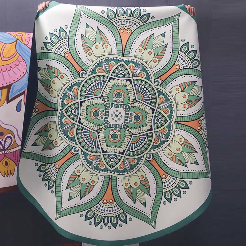 Tibetan Lotus Mandala Yoga Mat lotus symbol property card, gold flower meaning enlightenment and new beginning, spiritual