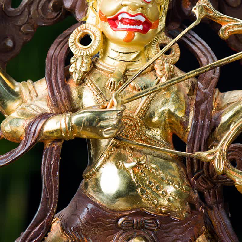 Kurukulla Buddha Copper Statue – lotus base and foot position detail, dancing deity pedestal design