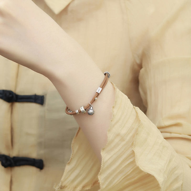 Silver Gold Koi Pixiu Bracelet - lifestyle wrist shot, gold koi pixiu daily wear