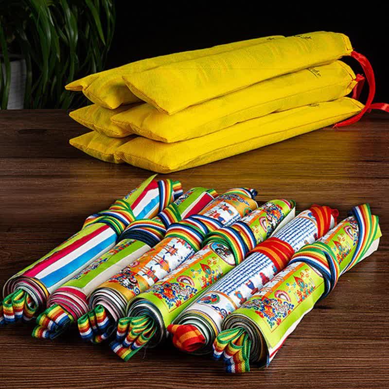 Tibetan Buddha Lotus Meditation Statue – gift wrapped with fabric, housewarming blessing present