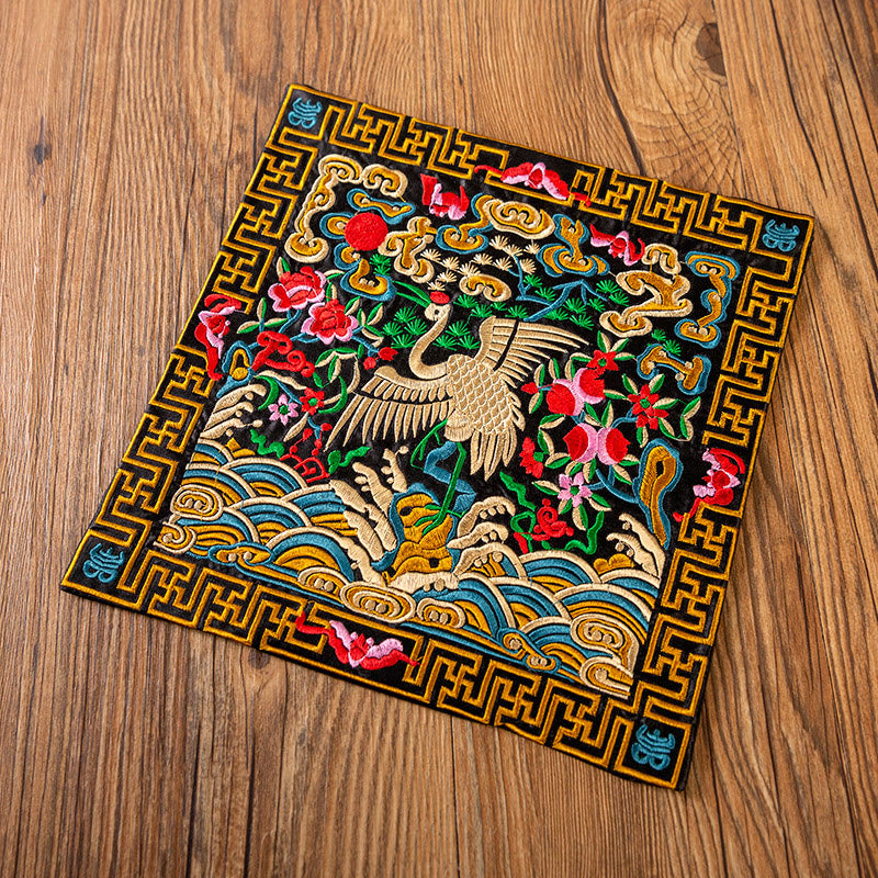 Phoenix Dragon Kirin Embroidery Tea Cup Mat | Beauty & Protection
