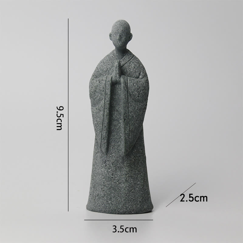 Meditation Buddha Monk Serenity Home Decoration – Meditating Buddha figurine with tranquil face, peaceful home blessing