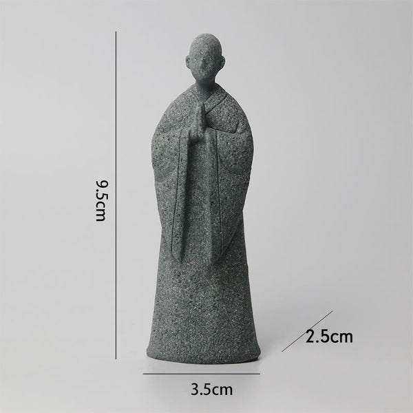 Meditation Buddha Monk Serenity Home Decoration – Meditating Buddha figurine with tranquil face, peaceful home blessing