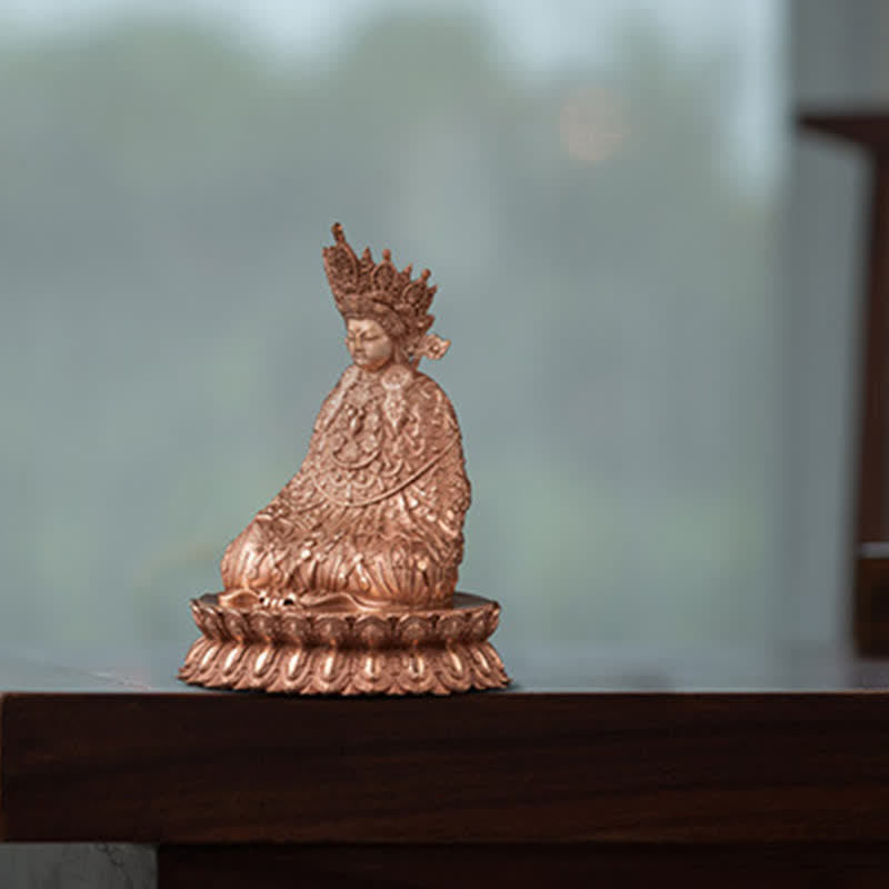Shakyamuni Compassion Copper Statue – hands in dhyana mudra close-up, meditation symbolism detail