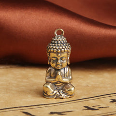 Copper Buddha Keychain – front view, compassion pendant, spiritual gift