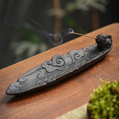 Auspicious Clouds Pixiu Ceramic Incense Burner Secondary image