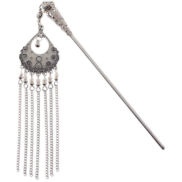 Water Drop teardrop filigree flat lay on white background