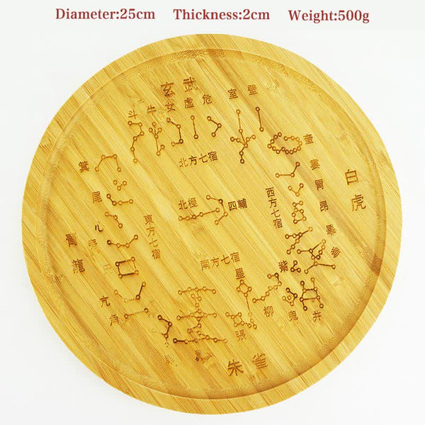 Feng Shui Bamboo Bagua Map – 28 Mansions star chart with four symbols, bamboo feng shui
