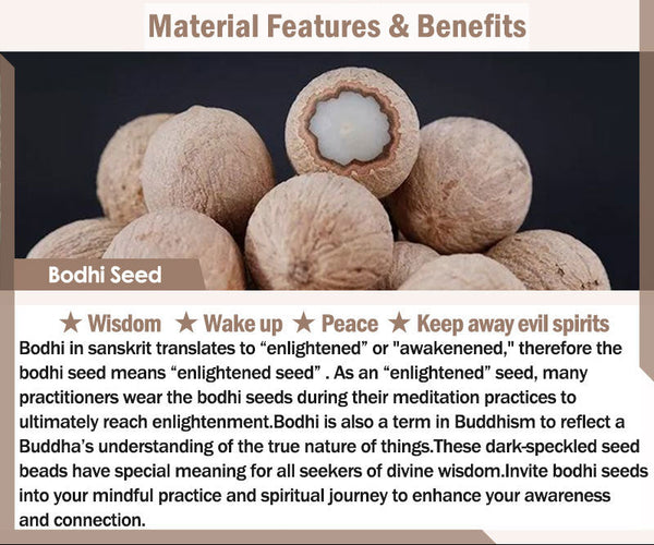 White Bodhi Seed Om Mani Padme Hum Bracelet