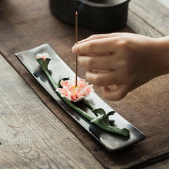 Ceramic Lotus Incense Burner | Serenity & Balance