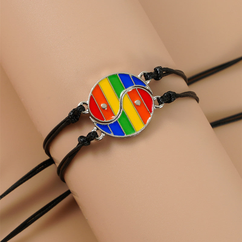 2pcs Yin Yang Hematite Couple Bracelet
