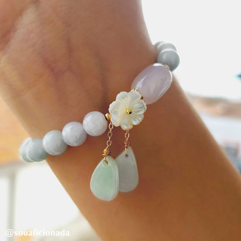 Natural White Jade Luck Bracelet, image 8, healing bracelet
