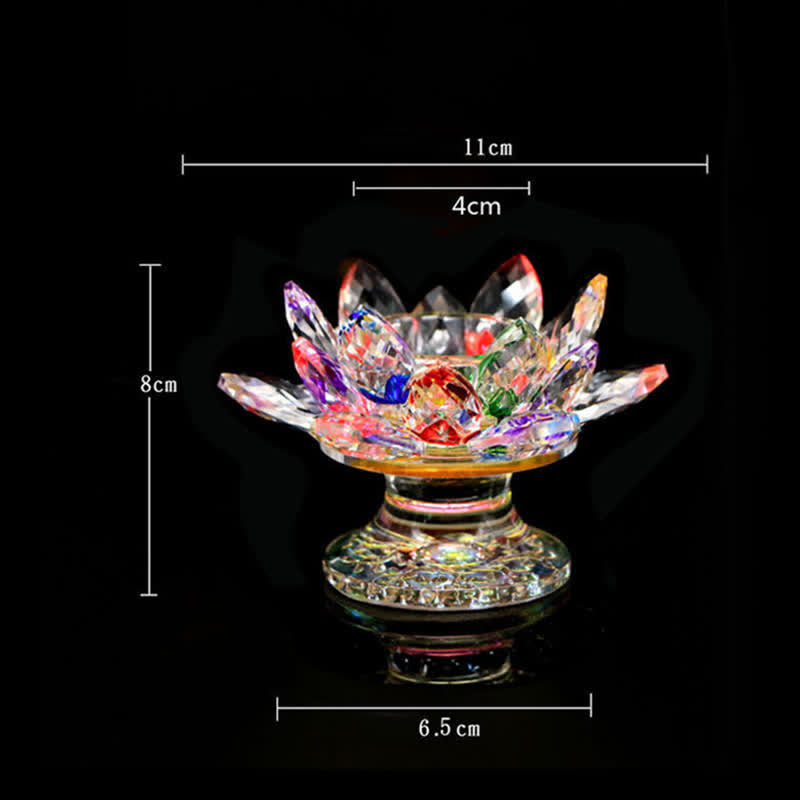 Bougeoir en cristal fleur de lotus | Décoration d'illumination