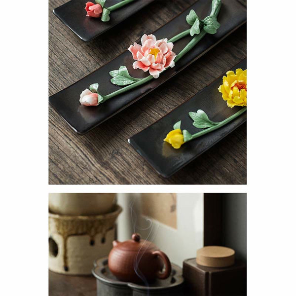 Ceramic Lotus Incense Burner