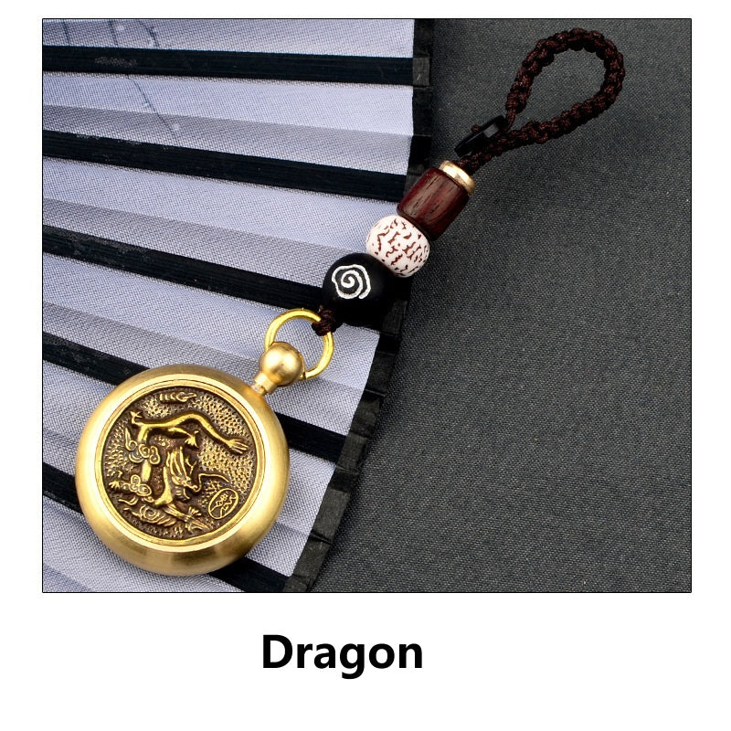 Lucky Brass Zodiac Keychain – DRAGON, image 5, lucky charm