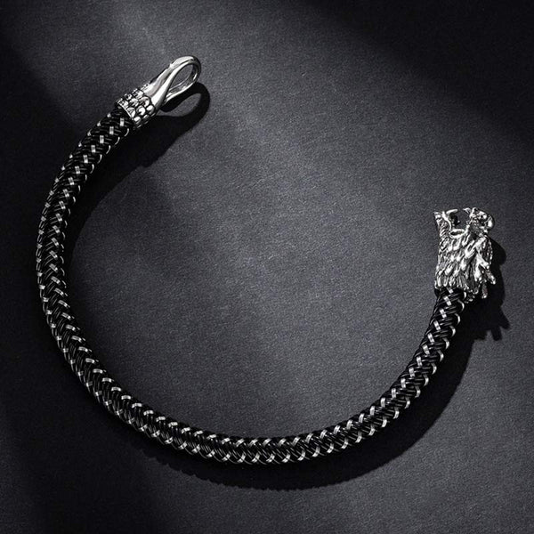 Dragon Protection Bracelet - Overhead shot showing both dragon terminals, Fierce