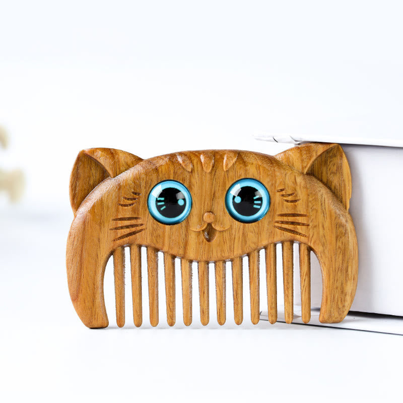 Green Sandalwood Cat Portable Comb, image 10