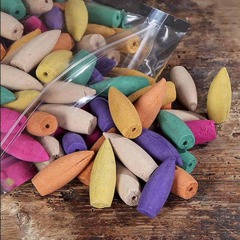 Brûleur d'encens en argile violette lotus tibétain | Calme et apaisant