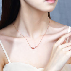 925 Sterling Silver Koi Fish Zircon Luck Prosperity Necklace – gift box packaging, present