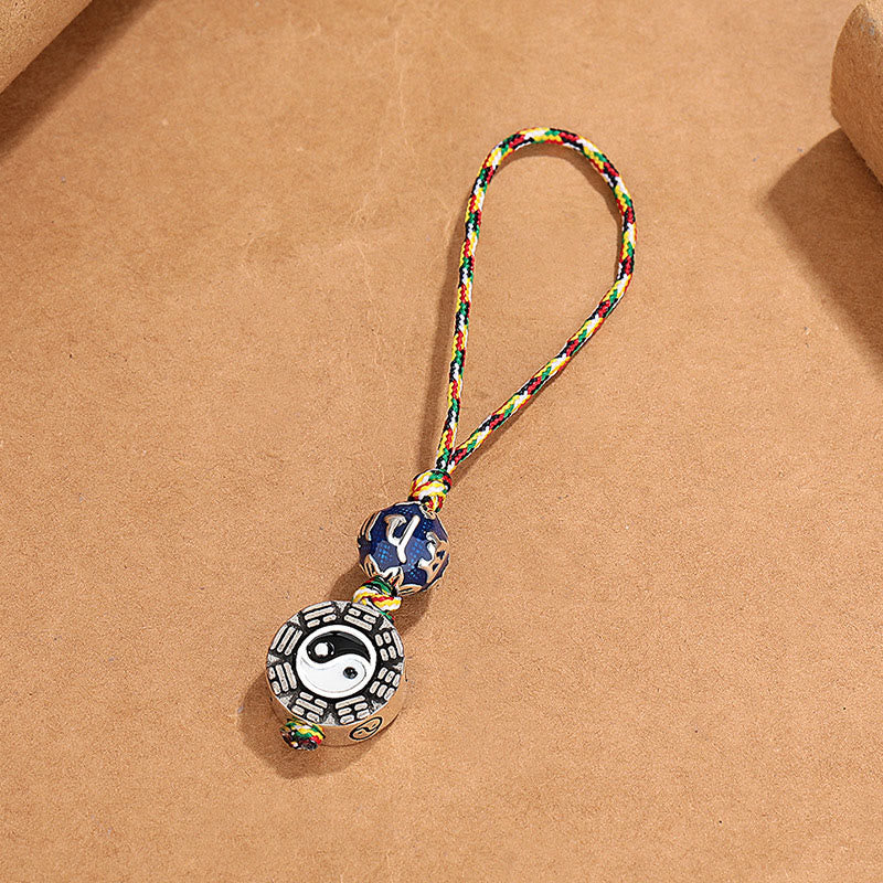 Yin Yang Bagua Om Mani Padme Hum Copper Key Chain Secondary image