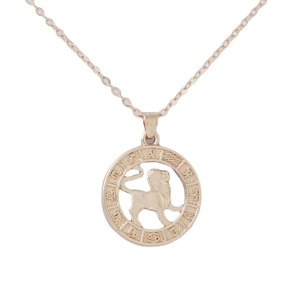 Zodiac constellation pendant necklace, display view